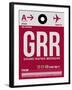 GRR Grand Rapids Luggage Tag II-NaxArt-Framed Art Print