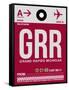 GRR Grand Rapids Luggage Tag II-NaxArt-Framed Stretched Canvas