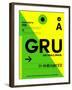 GRU Sao Paulo Luggage Tag I-NaxArt-Framed Art Print