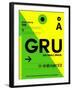 GRU Sao Paulo Luggage Tag I-NaxArt-Framed Art Print