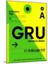 GRU Sao Paulo Luggage Tag I-NaxArt-Mounted Art Print