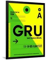 GRU Sao Paulo Luggage Tag I-NaxArt-Framed Art Print