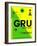 GRU Sao Paulo Luggage Tag I-NaxArt-Framed Art Print