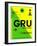 GRU Sao Paulo Luggage Tag I-NaxArt-Framed Art Print