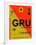 GRU Sao Paulo Luggage Tag II-NaxArt-Framed Art Print