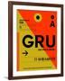 GRU Sao Paulo Luggage Tag II-NaxArt-Framed Art Print