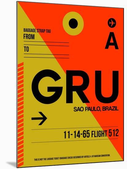 GRU Sao Paulo Luggage Tag II-NaxArt-Mounted Art Print