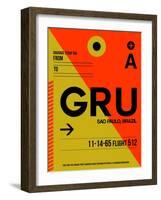 GRU Sao Paulo Luggage Tag II-NaxArt-Framed Art Print