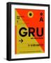 GRU Sao Paulo Luggage Tag II-NaxArt-Framed Art Print