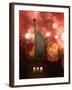 Grucci Fireworks Light the Sky Over the Statue of Liberty-null-Framed Premium Photographic Print