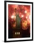 Grucci Fireworks Light the Sky Over the Statue of Liberty-null-Framed Photographic Print