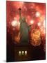 Grucci Fireworks Light the Sky Over the Statue of Liberty-null-Mounted Photographic Print