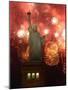 Grucci Fireworks Light the Sky Over the Statue of Liberty-null-Mounted Photographic Print