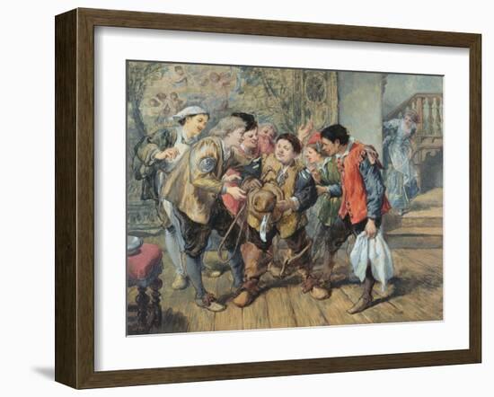 Grumio Announcing the Approach of Petrucchio, 1864-John Gilbert-Framed Giclee Print