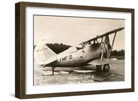 Grumman F3F-2 Marine Fighter Plane-null-Framed Art Print