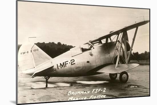 Grumman F3F-2 Marine Fighter Plane-null-Mounted Art Print