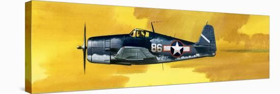 Grumman F6F-3 Hellcat-Wilf Hardy-Stretched Canvas
