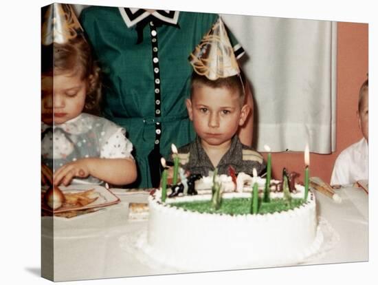 Grumpy Boy at Fifth Birthday Party, Ca. 1957-null-Stretched Canvas