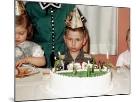 Grumpy Boy at Fifth Birthday Party, Ca. 1957-null-Mounted Photographic Print