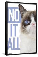 Grumpy Cat - Blue-null-Framed Poster