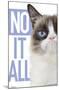 Grumpy Cat - Blue-null-Mounted Poster