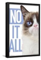 Grumpy Cat - Blue-Trends International-Framed Poster