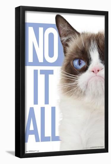 Grumpy Cat - Blue-Trends International-Framed Poster