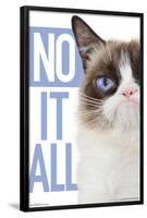 Grumpy Cat - Blue-Trends International-Framed Poster