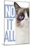 Grumpy Cat - Blue-Trends International-Mounted Poster