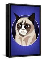 Grumpy Cat Cartoon-null-Framed Stretched Canvas