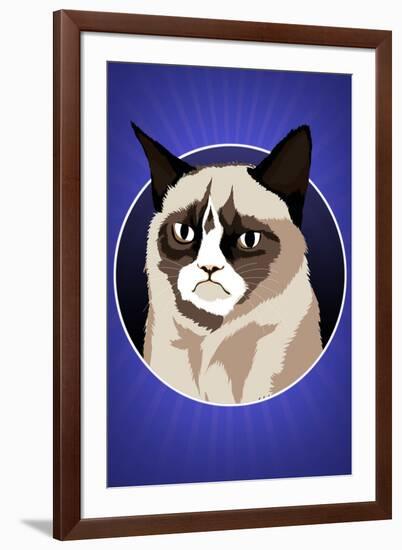 Grumpy Cat Cartoon-null-Framed Art Print