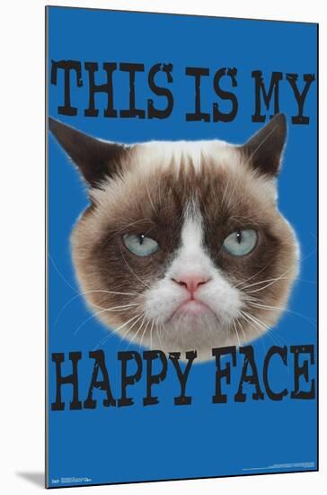 Grumpy Cat - Face-Trends International-Mounted Poster