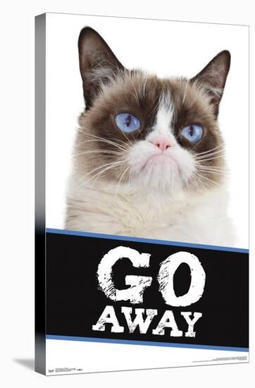 Grumpy Cat - Go Away-Trends International-Stretched Canvas