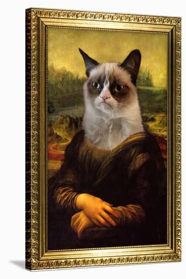 Grumpy Cat Mona Lisa-null-Stretched Canvas