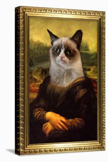 Grumpy Cat Mona Lisa-null-Stretched Canvas