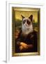 Grumpy Cat Mona Lisa-null-Framed Art Print