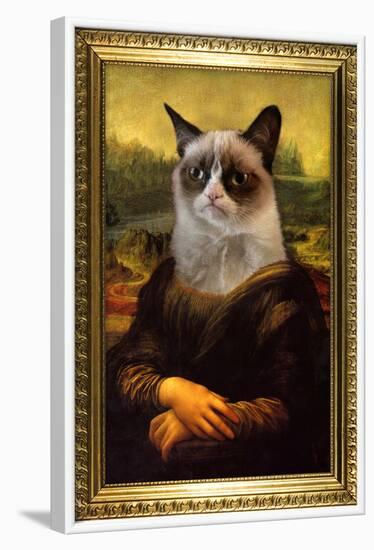 Grumpy Cat Mona Lisa-null-Framed Poster