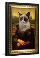 Grumpy Cat Mona Lisa-null-Framed Poster