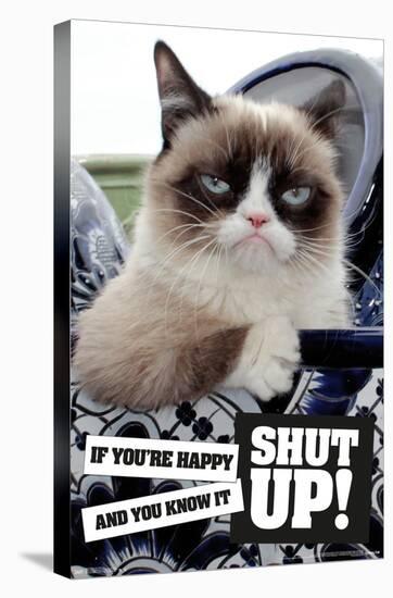 Grumpy Cat - Shut Up-Trends International-Stretched Canvas