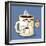 Grumpy Coffee Cartoon Character Eating A Donut-Tony Oshlick-Framed Premium Giclee Print