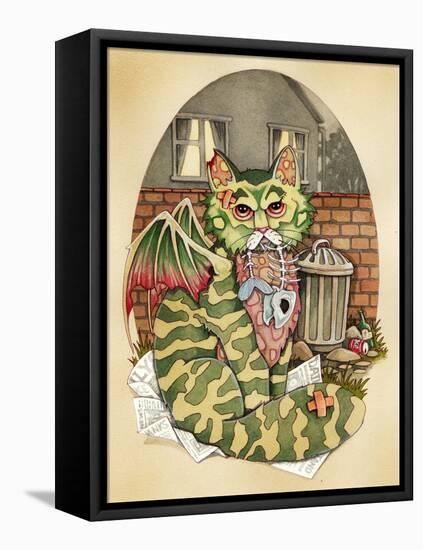 Grumpy Guss-Linda Ravenscroft-Framed Stretched Canvas