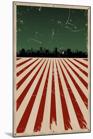 Grunge American Poster-Benchart-Mounted Art Print