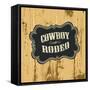 Grunge Background with Wild West Styled Label, Raster Version.-pashabo-Framed Stretched Canvas