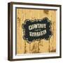 Grunge Background with Wild West Styled Label, Raster Version.-pashabo-Framed Photographic Print