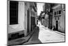 Grunge Black and White Image of a Shabby Street in Havana-Kamira-Mounted Photographic Print