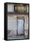 Grunge Brick Wall with Old Door-KitzCorner-Framed Stretched Canvas