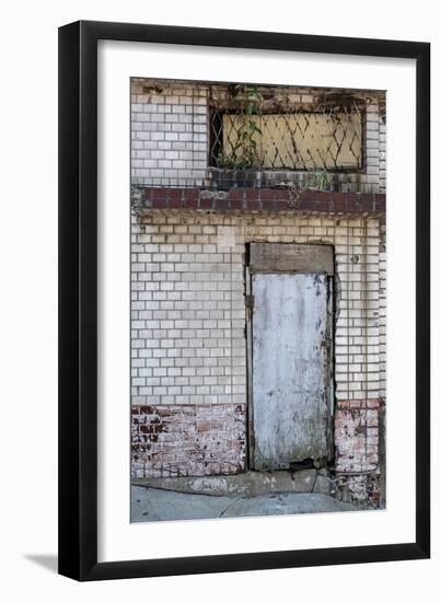 Grunge Brick Wall with Old Door-KitzCorner-Framed Photographic Print