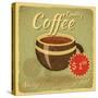 Grunge Card With Coffee Cup-elfivetrov-Stretched Canvas