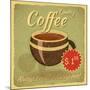 Grunge Card With Coffee Cup-elfivetrov-Mounted Art Print