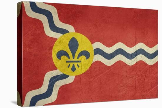Grunge City Flag Of St Louis City In Missouri In The U.S.A-Speedfighter-Stretched Canvas